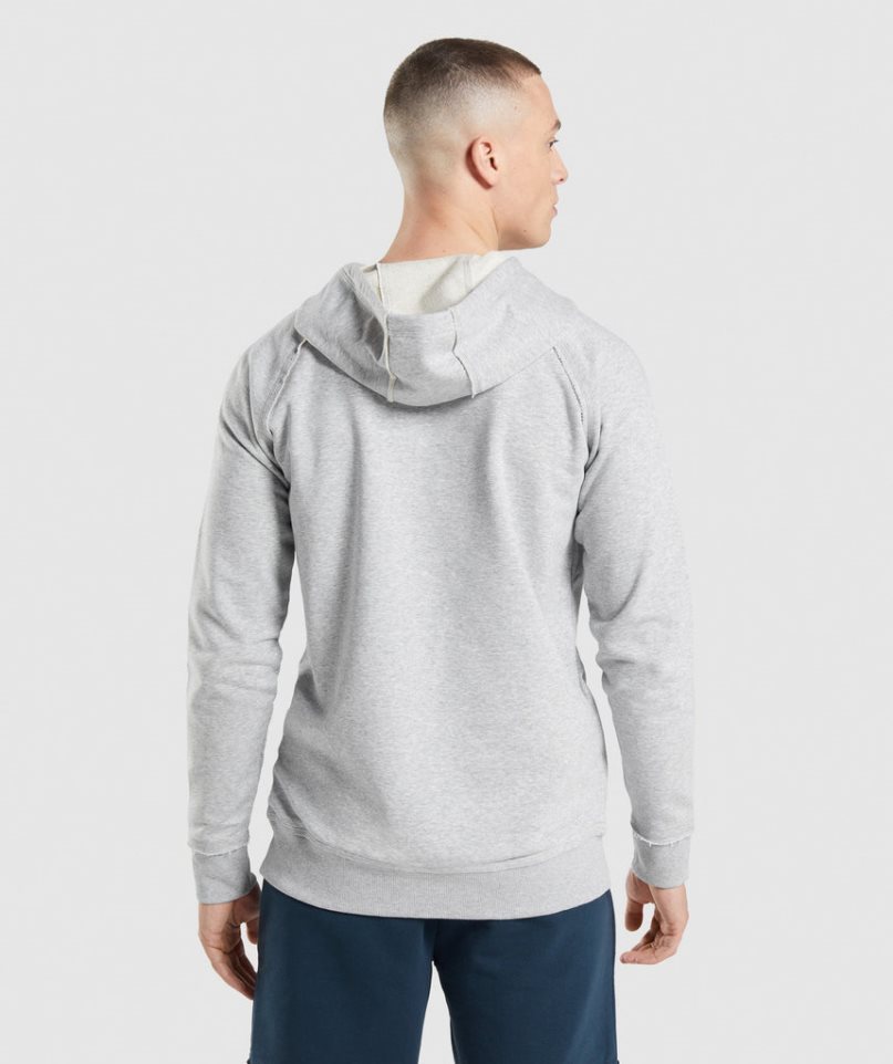 Men's Gymshark Legacy Hoodie Light Grey | NZ 2CUYGM